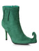 Women's Green Microfiber Holiday Boot with 3-inch Heel - costumesupercenter.com