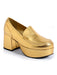 Men's Gold 70's Platform Shoes - costumesupercenter.com