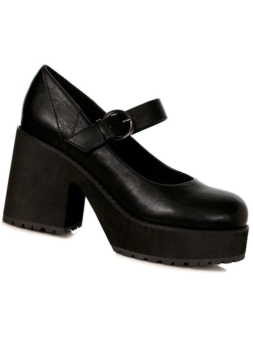 Women's Black Mary Jane Platform Shoes - costumesupercenter.com