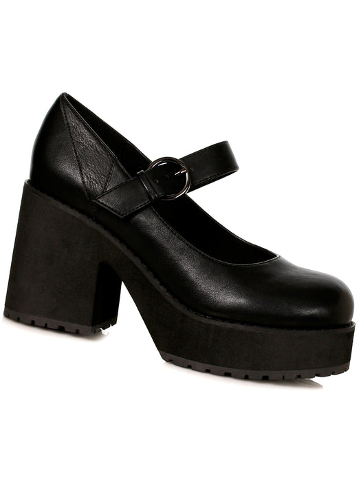 Women's Black Mary Jane Platform Shoes - costumesupercenter.com