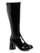 3-inch Wide Width Women's GoGo Boot - Black - costumesupercenter.com
