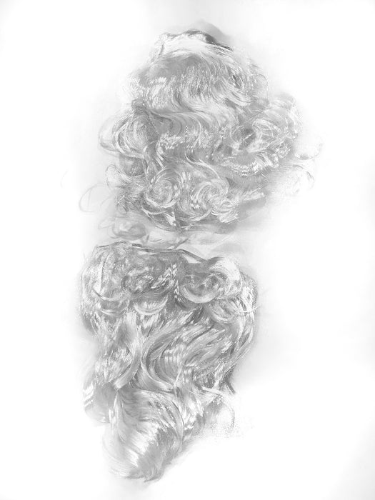 Men's White Santa Beard and Wig Set - Value Deluxe - costumesupercenter.com