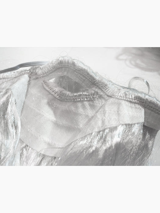 Men's White Santa Beard and Wig Set - Value Deluxe - costumesupercenter.com