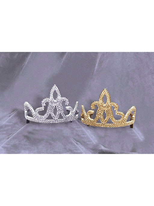 Adult Silver Plastic Tiara - costumesupercenter.com
