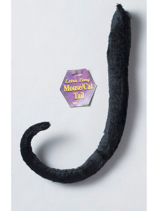 Adult Black Plush Long Tail - Deluxe - costumesupercenter.com