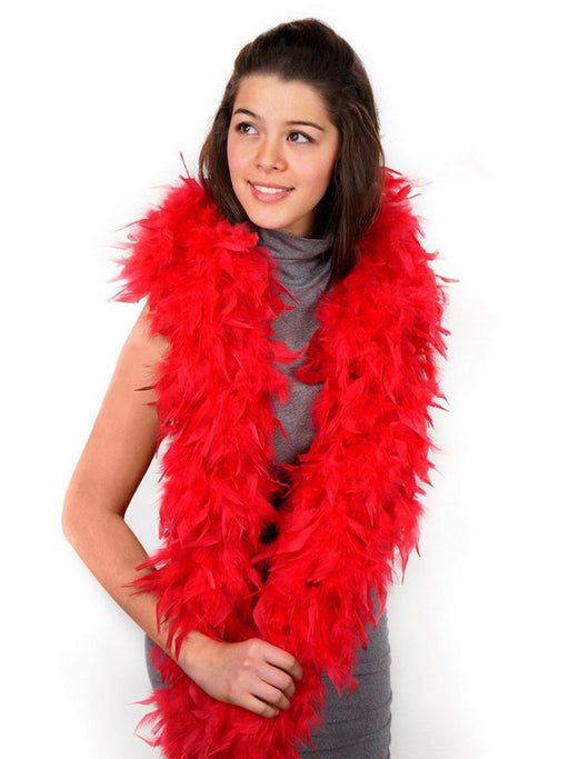 Adult Red Feather Boa - costumesupercenter.com