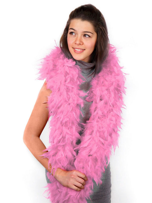 Adult Classic Pink Feather Boa - costumesupercenter.com