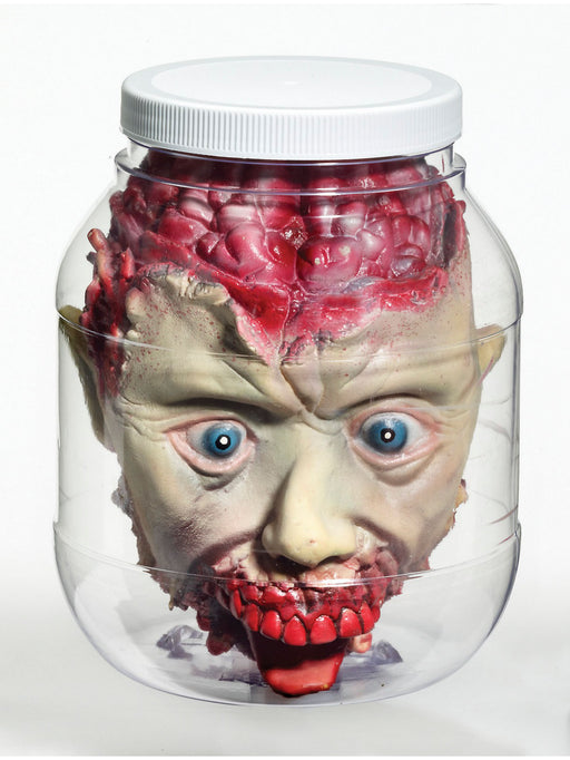 Bloody Severed Head in Clear Jar - costumesupercenter.com