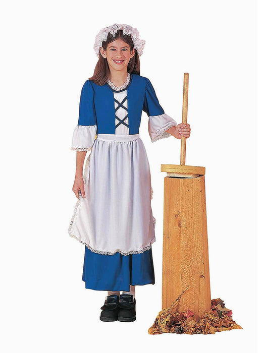 Blue Colonial Pilgrim Girls Costume - costumesupercenter.com