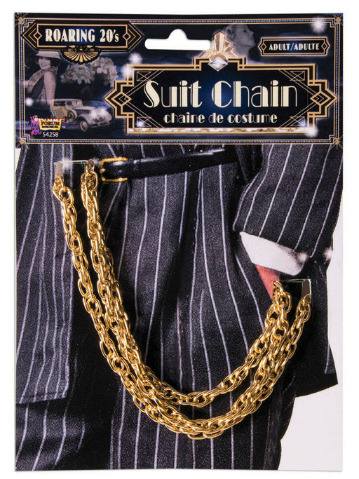 Men's Gold Gangster Zoot Suit Chain - costumesupercenter.com