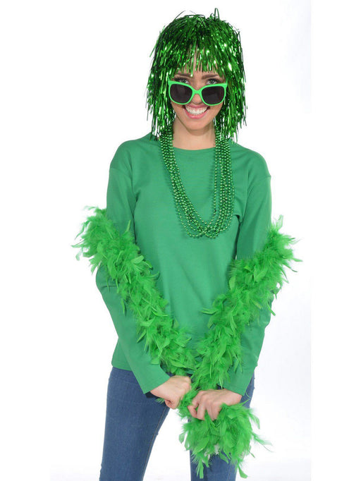 Adult Green Feather Boa - costumesupercenter.com