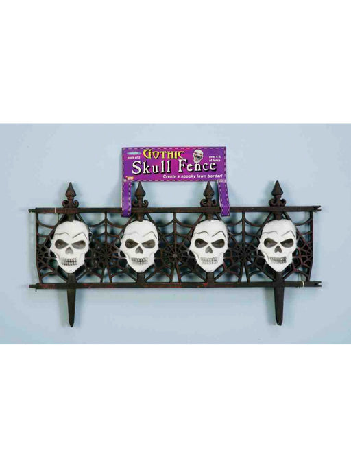 2 Piece Gothic Skull Fence - costumesupercenter.com