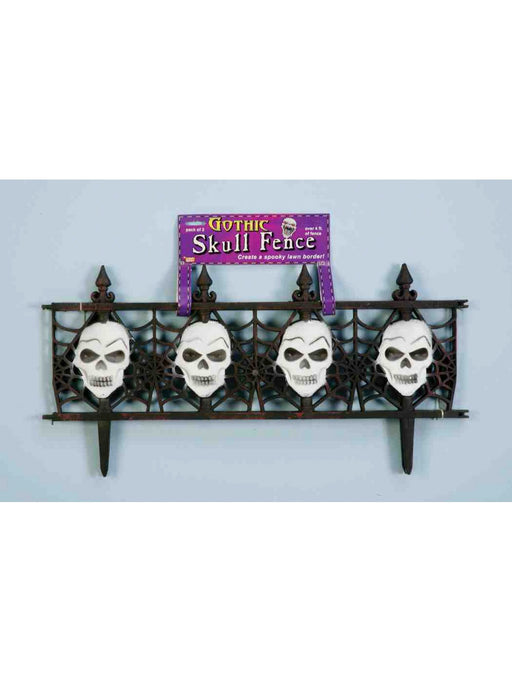 Super Creepy Gothic Skull Fence - costumesupercenter.com