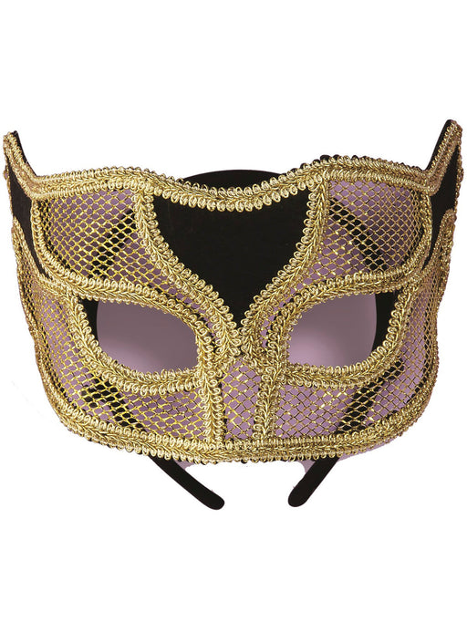 Adult Gold Netted Mask - costumesupercenter.com