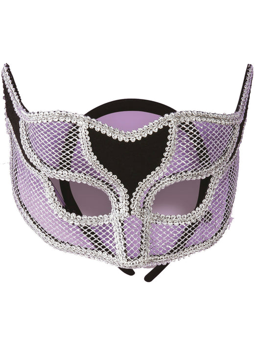 Adult Silver Netted Mask - costumesupercenter.com