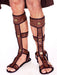 Adult Brown Gladiator Studded Flat Sandals - costumesupercenter.com