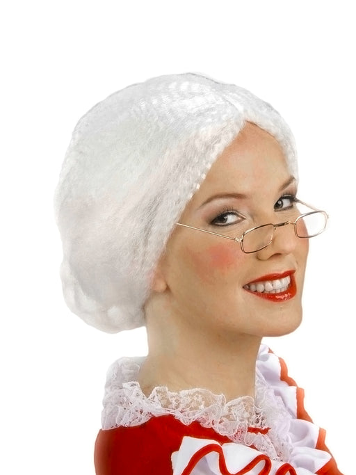 Women's White Miss Santa Wig - costumesupercenter.com