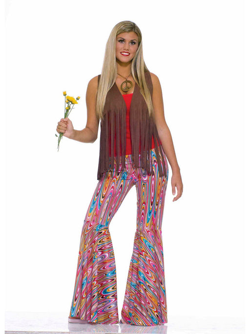 Women's Wild Child Hippie Bell Bottom Pants - costumesupercenter.com