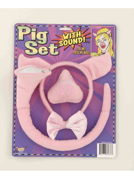 Adult Pig Accessory Set with Sound - costumesupercenter.com
