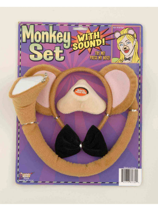 Adult Monkey Accessory Set with Sound - costumesupercenter.com