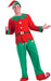 Men's Red and Green Holiday Helper Elf Costume - costumesupercenter.com
