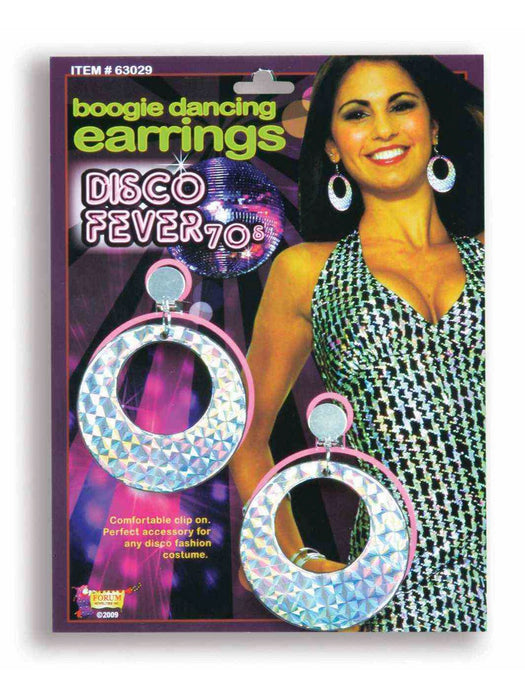 Disco Fever 70s Boogie Dancing Earrings - costumesupercenter.com