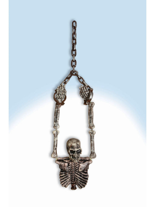 Chained Hanging Skeleton Torso Decoration - costumesupercenter.com