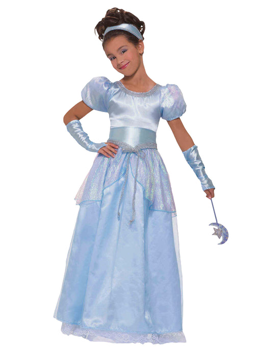 Girls Silver Blue Princess Costume - costumesupercenter.com