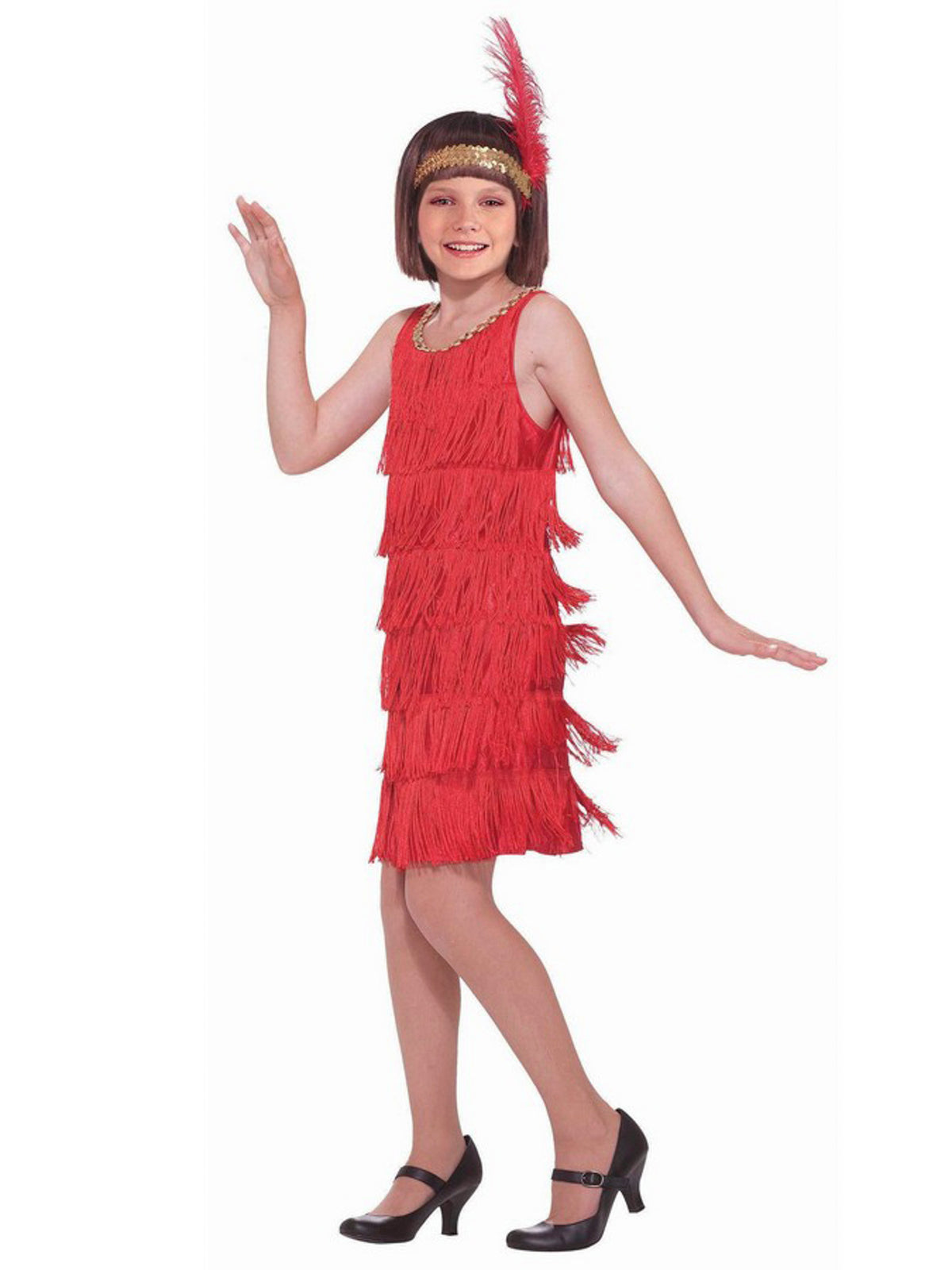 Girls Red Flapper Costume — Costume Super Center