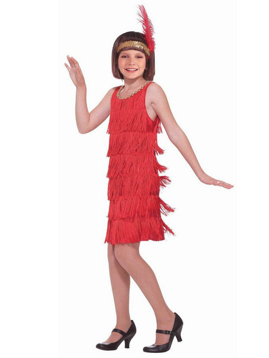 Girls Red Flapper Costume - costumesupercenter.com