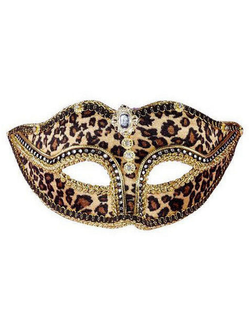 Bejeweled Leopard Mask - costumesupercenter.com