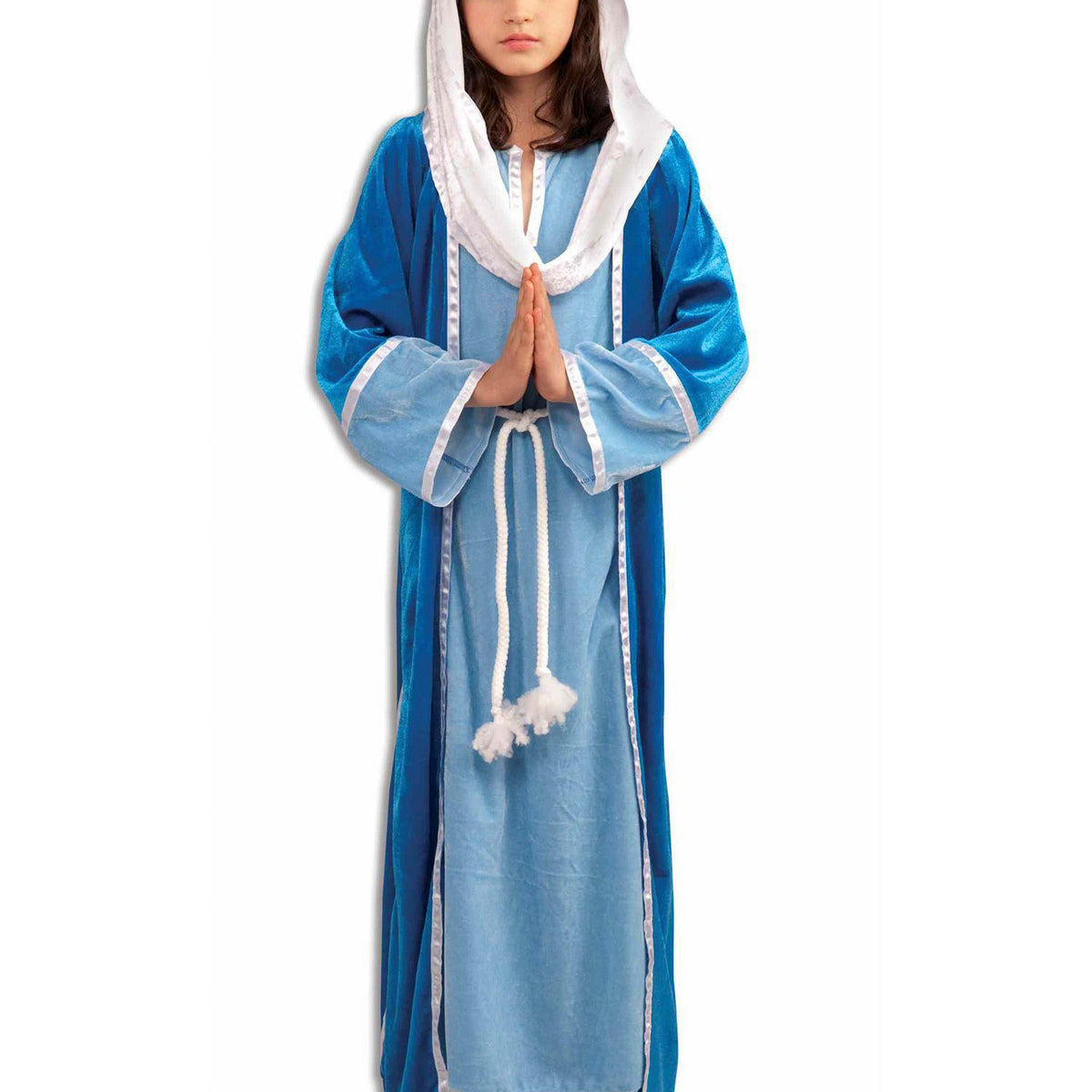 dress up blue mary Girls Deluxe Costume with Rope Belt — Costume Super Center The Sleeveless Shirt Dress blue dress for women Size:12 US this dress delivers a