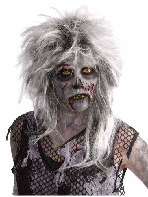 Adult Gray Wild Zombie Wig - costumesupercenter.com
