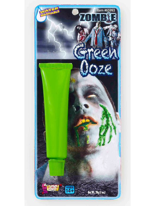Green Ooze Zombie Face Makeup - costumesupercenter.com