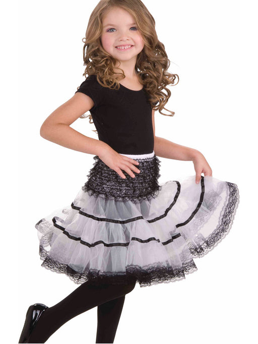Child White/Black Crinoline Accessory - costumesupercenter.com