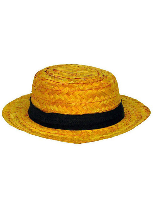 Adult 1920's Straw Skimmer Hat - costumesupercenter.com