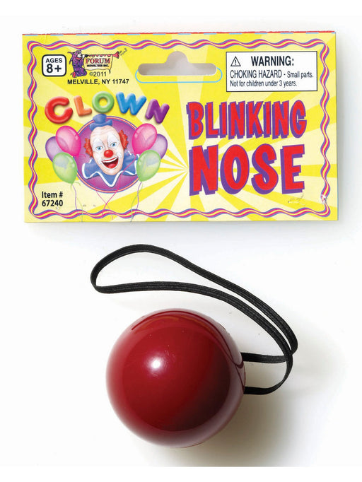 Adult Red Blinking Clown Nose - costumesupercenter.com
