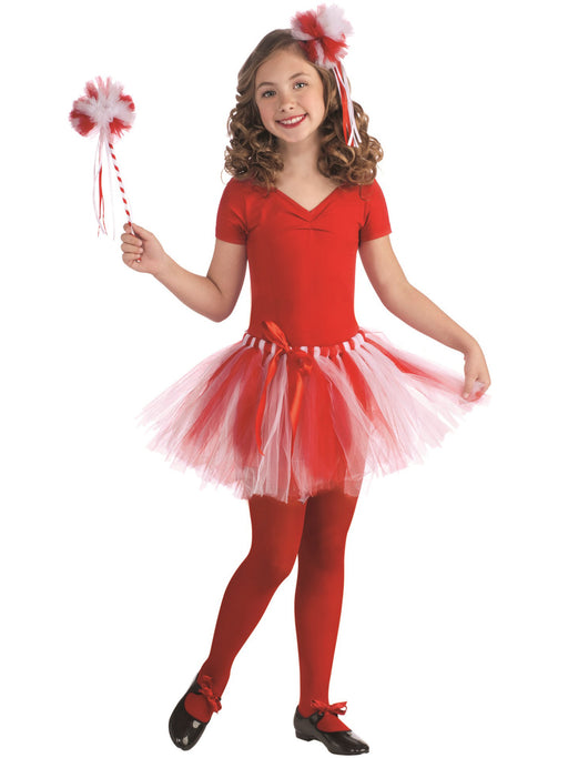 Child Red/White Candy Cane Tutu Accessory - costumesupercenter.com