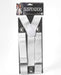 Adult White Clip-on Suspenders - costumesupercenter.com