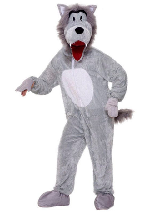 Mens Plush Story Book Wolf Adult Costume - costumesupercenter.com