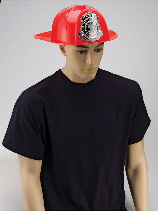 Adult Red Fireman Helmet - costumesupercenter.com