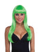 Long and Straight Neon Green Wig - costumesupercenter.com