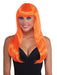 Neon Orange Long Wig - costumesupercenter.com