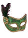 Embellished Green Sequin Masquerade Mask - costumesupercenter.com