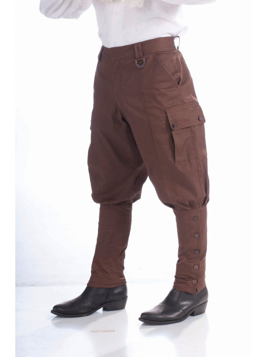 Steampunk Pants Brown Costume - costumesupercenter.com