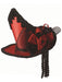 Adult Mini Red & Black Tea Cup Hat - costumesupercenter.com