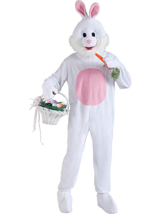 Adult White and Pink Easter Bunny Costume - costumesupercenter.com