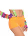 Adult Orange Neon Solid Booty Shorts Accessory - costumesupercenter.com