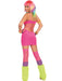 Womens Neon Pink Fishnet Dress - costumesupercenter.com