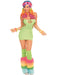 Womens Neon Green Fishnet Dress - costumesupercenter.com